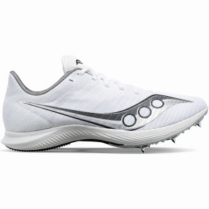 White / Silver Saucony Velocity MP Women's Track Spikes | Malaysia S38970-U40