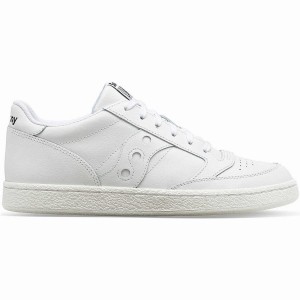 White / White Saucony Jazz Court PU Women's Sneakers | Malaysia S76348-W71