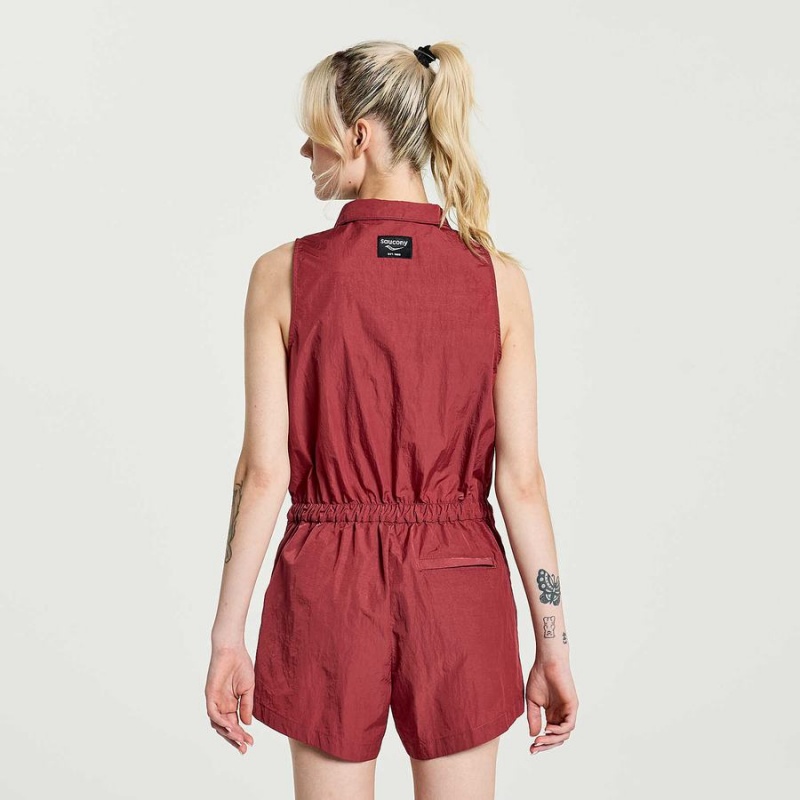 Apple Butter Saucony Unwind Romper Women's Jumpsuit | Malaysia S81025-Q92