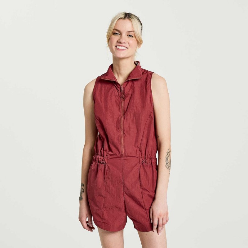 Apple Butter Saucony Unwind Romper Women\'s Jumpsuit | Malaysia S81025-Q92