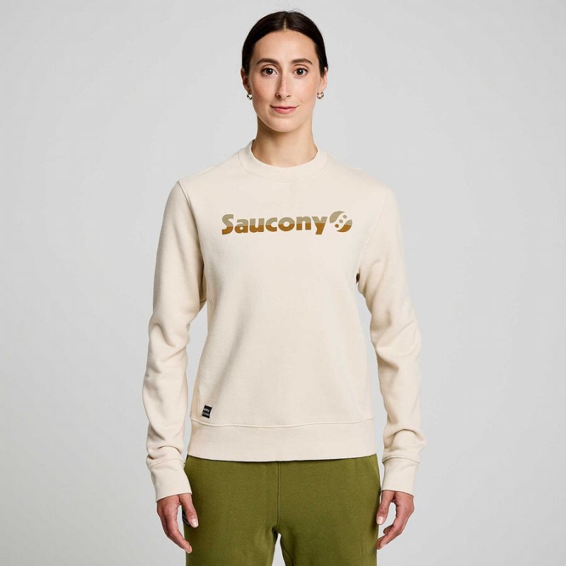 Beige Saucony Recovery Crew Men's Sweatshirt | Malaysia S69153-U24