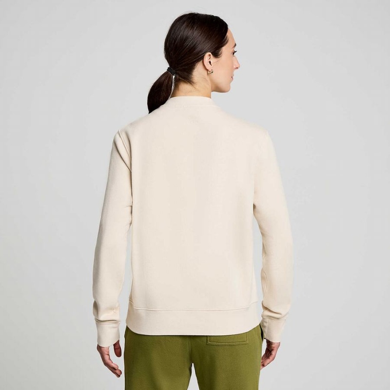 Beige Saucony Recovery Crew Men's Sweatshirt | Malaysia S69153-U24