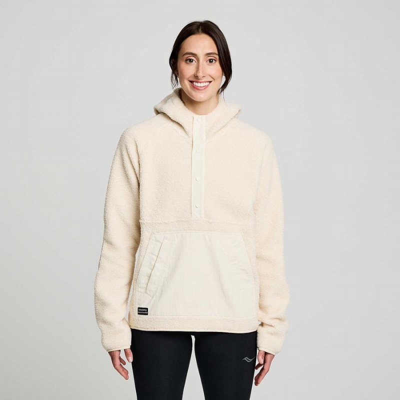 Beige Saucony Recovery Sherpa Women's Pullover | Malaysia S04572-X92