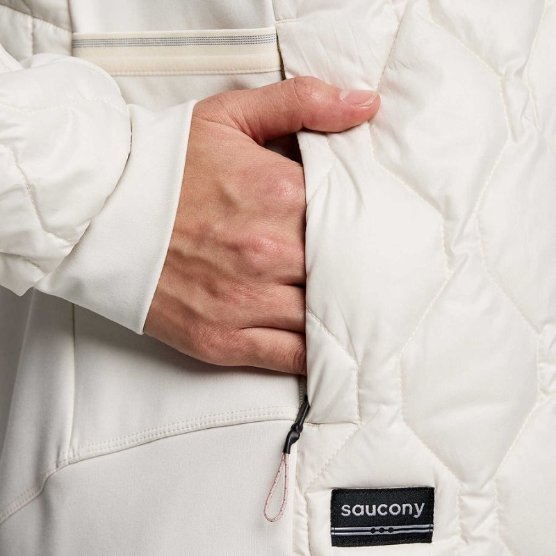 Beige Saucony Solstice Oysterpuff Women's Jackets | Malaysia S26153-D16