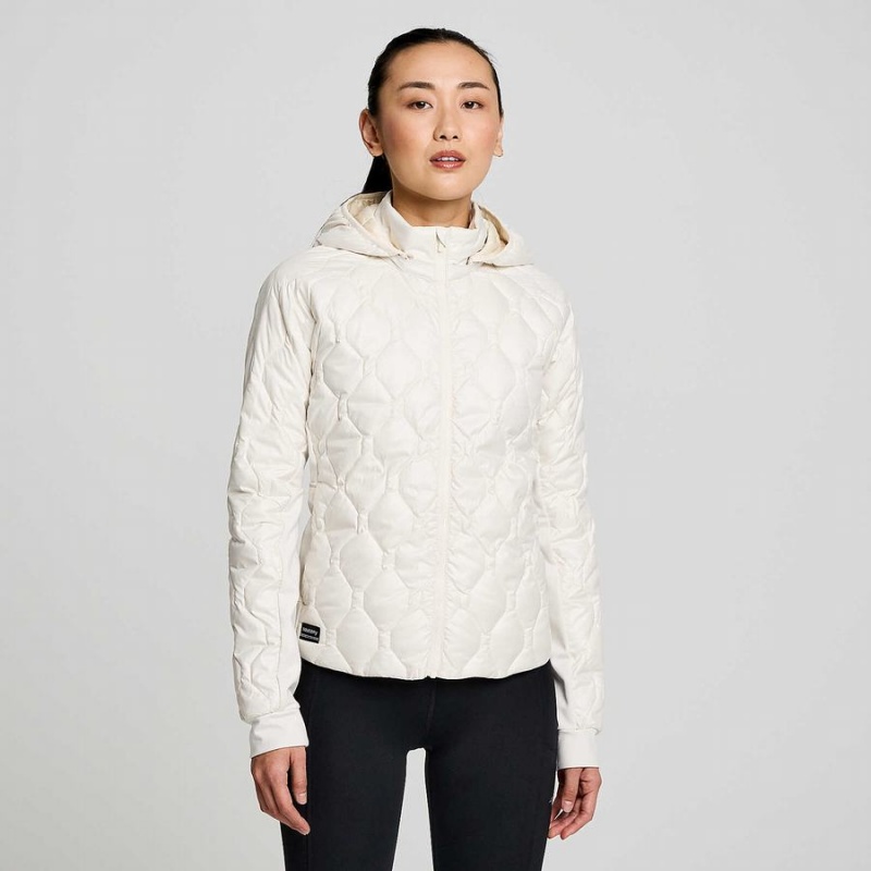 Beige Saucony Solstice Oysterpuff Women\'s Jackets | Malaysia S26153-D16