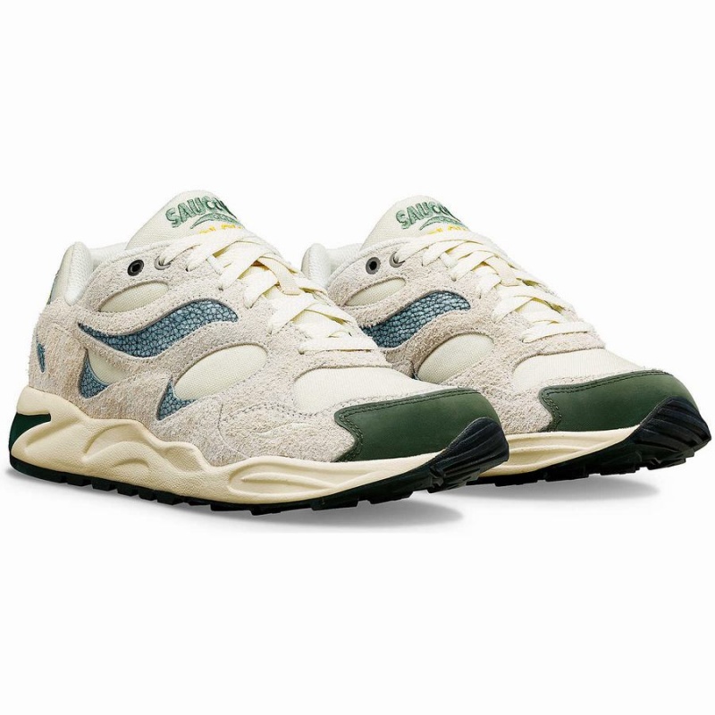 Beige / Green Saucony x Colour Plus Grid Shadow 2 Women's Sneakers | Malaysia S58071-M63