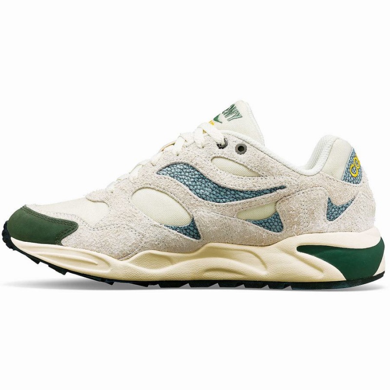 Beige / Green Saucony x Colour Plus Grid Shadow 2 Women's Sneakers | Malaysia S58071-M63