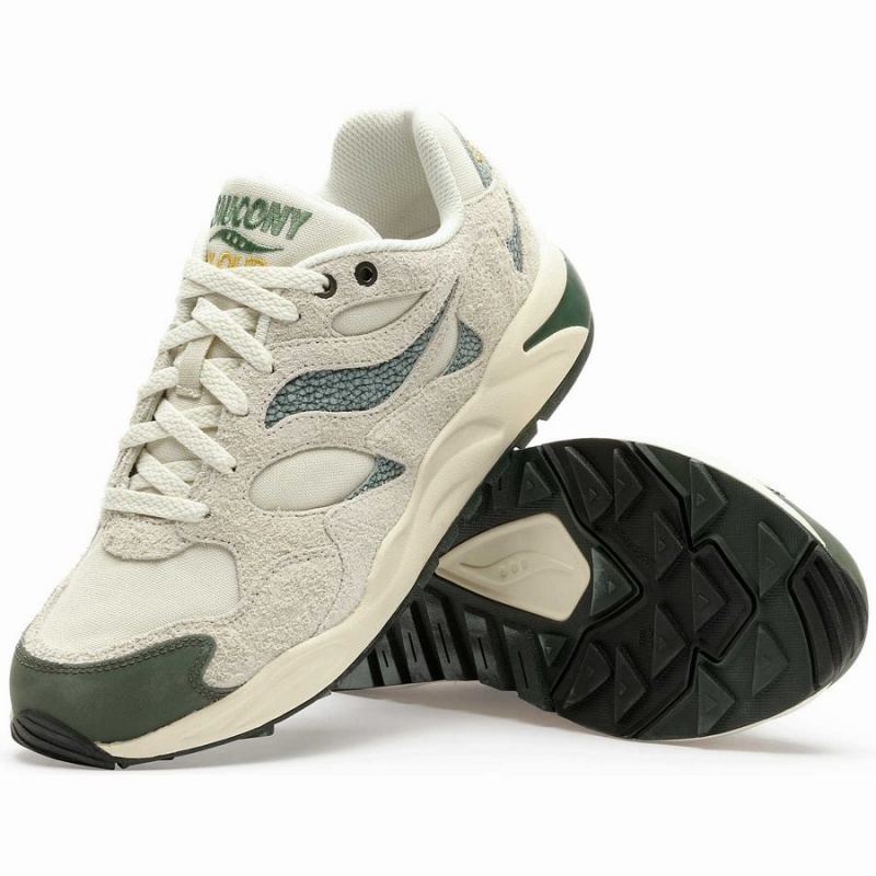 Beige / Green Saucony x Colour Plus Grid Shadow 2 Women's Sneakers | Malaysia S58071-M63