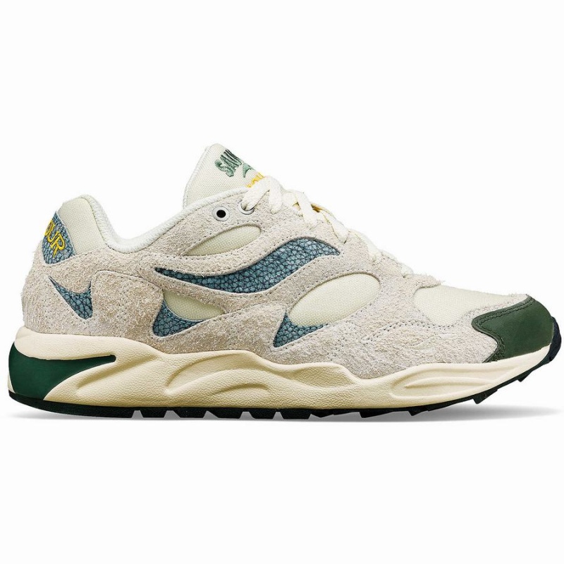 Beige / Green Saucony x Colour Plus Grid Shadow 2 Women\'s Sneakers | Malaysia S58071-M63