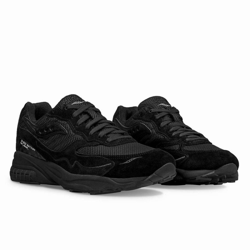 Black Saucony 3D Grid Hurricane Event Horizon Women's Sneakers | Malaysia S02917-H01