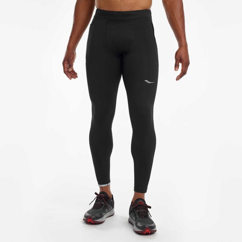 Black Saucony Bell Lap Men\'s Tight | Malaysia S46573-P59