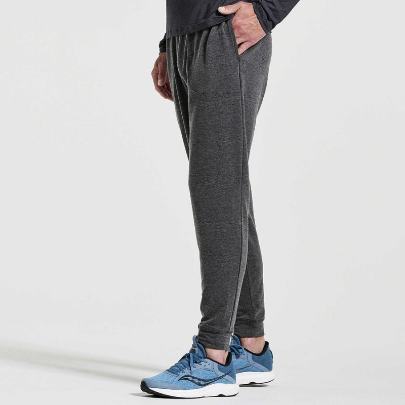 Black Saucony Boston Men\'s Pants | Malaysia S81267-F95