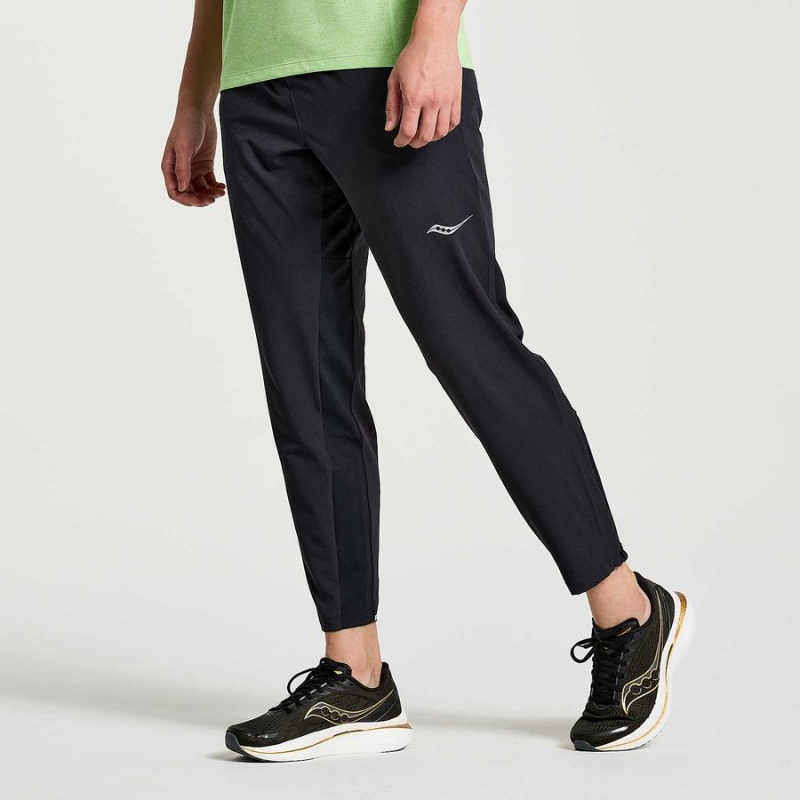 Black Saucony Boston Woven Men's Pants | Malaysia S19475-F79