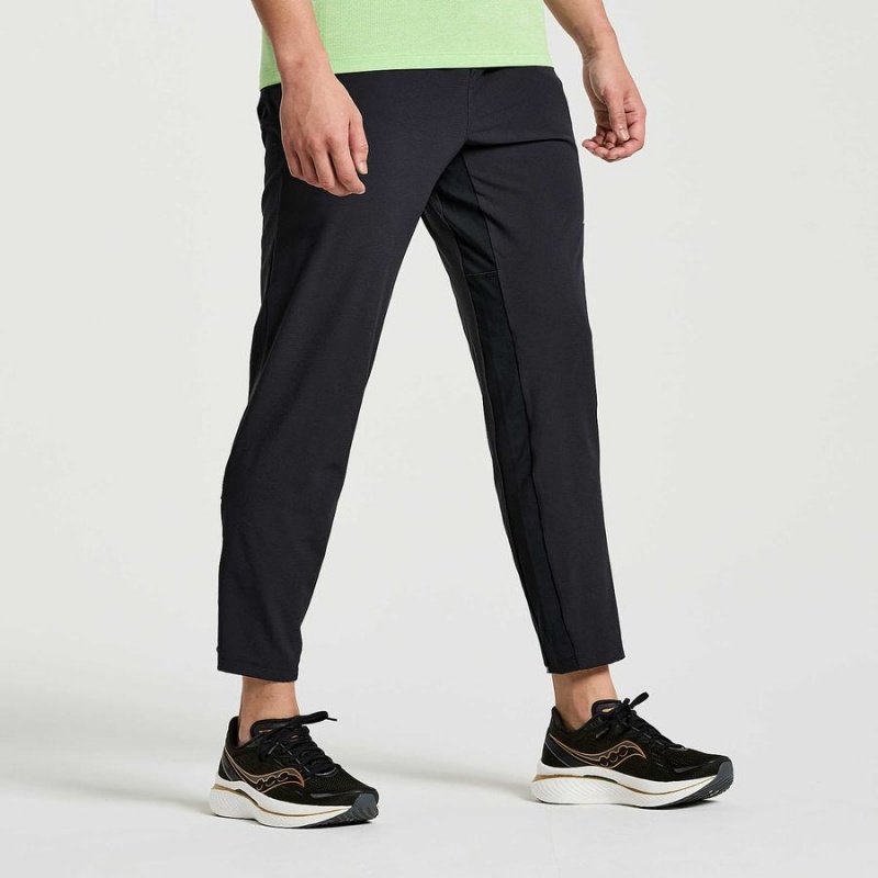 Black Saucony Boston Woven Men's Pants | Malaysia S19475-F79