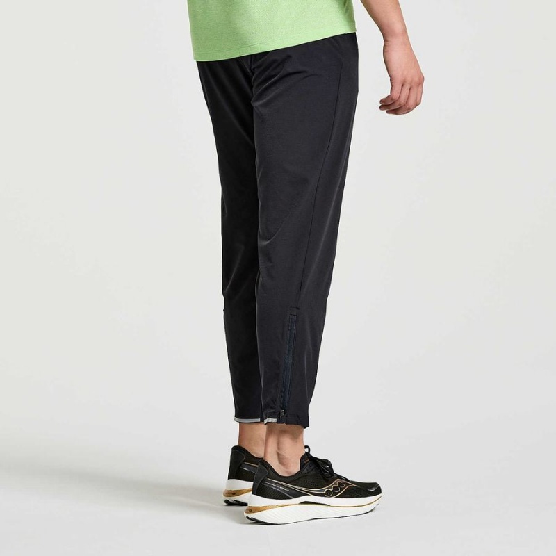 Black Saucony Boston Woven Men's Pants | Malaysia S19475-F79