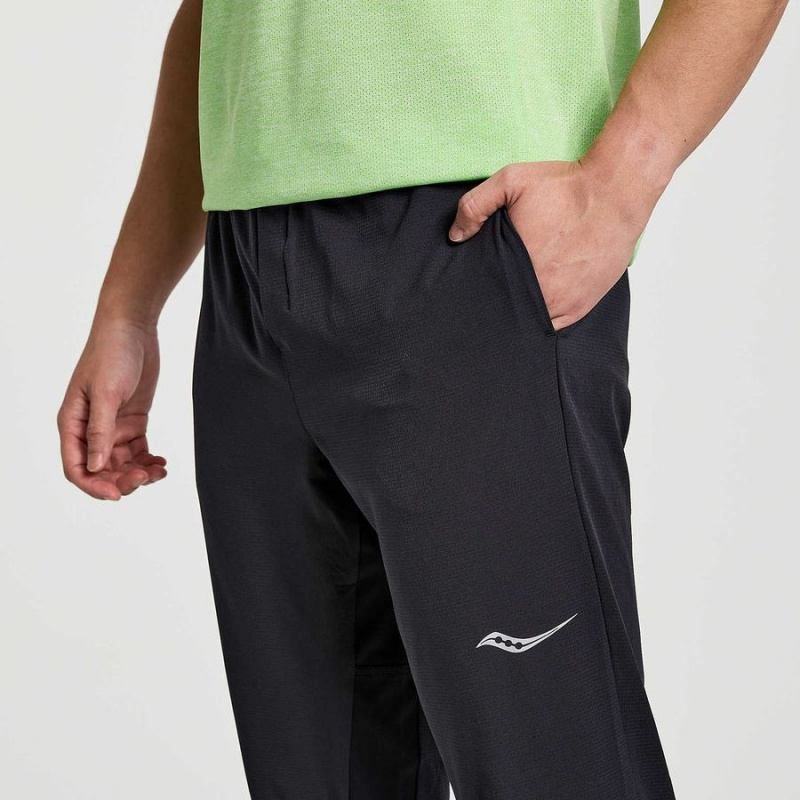 Black Saucony Boston Woven Men's Pants | Malaysia S19475-F79