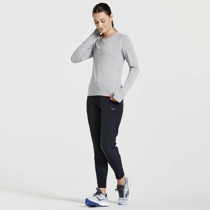 Black Saucony Boston Woven Women's Pants | Malaysia S78526-Z51