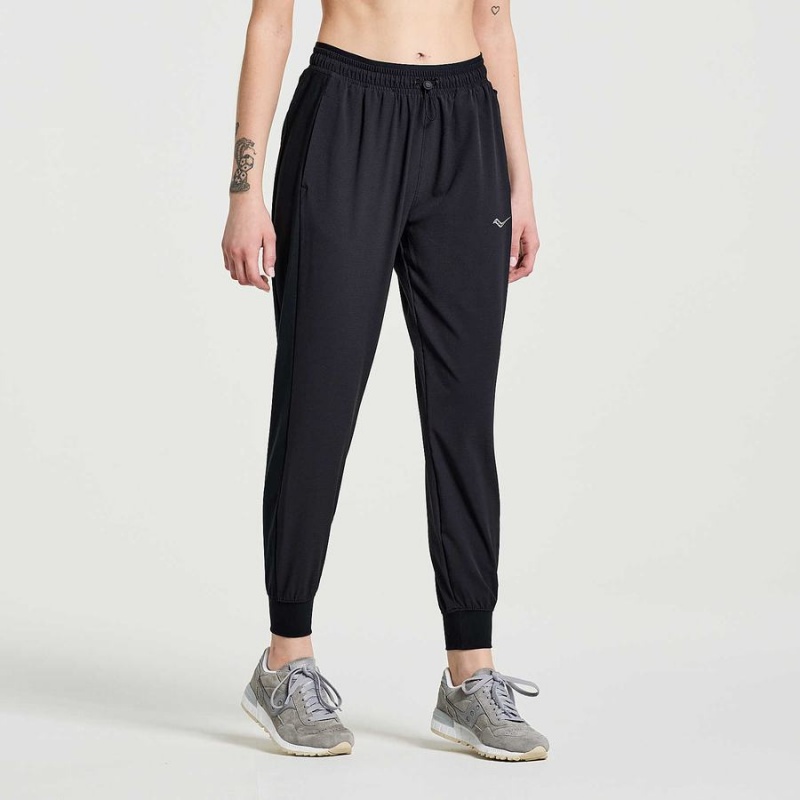 Black Saucony Boston Woven Women's Pants | Malaysia S51698-L95