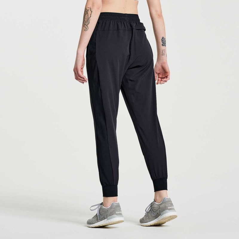 Black Saucony Boston Woven Women's Pants | Malaysia S51698-L95