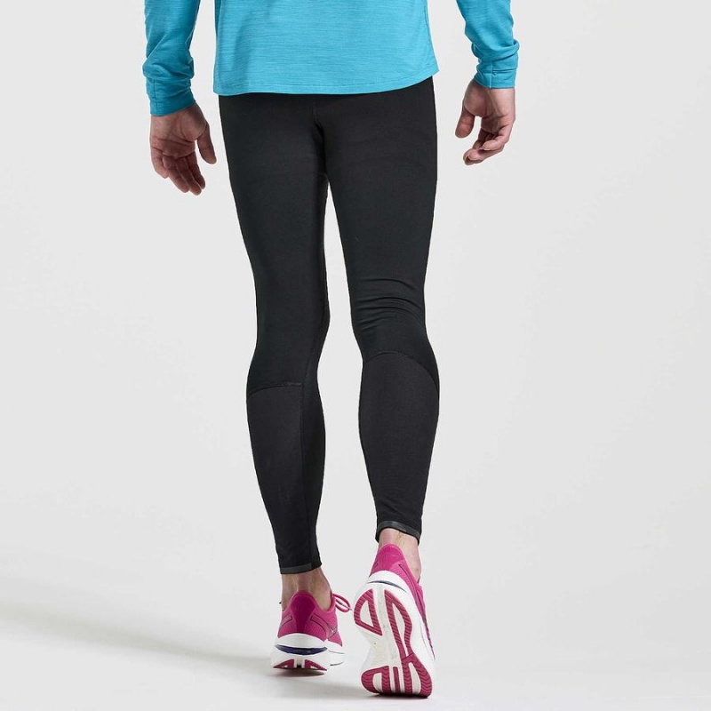 Black Saucony Boulder Wind Men's Tight | Malaysia S35164-E52