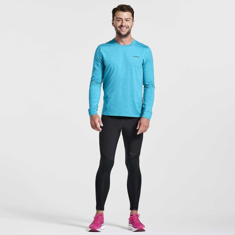 Black Saucony Boulder Wind Men's Tight | Malaysia S35164-E52