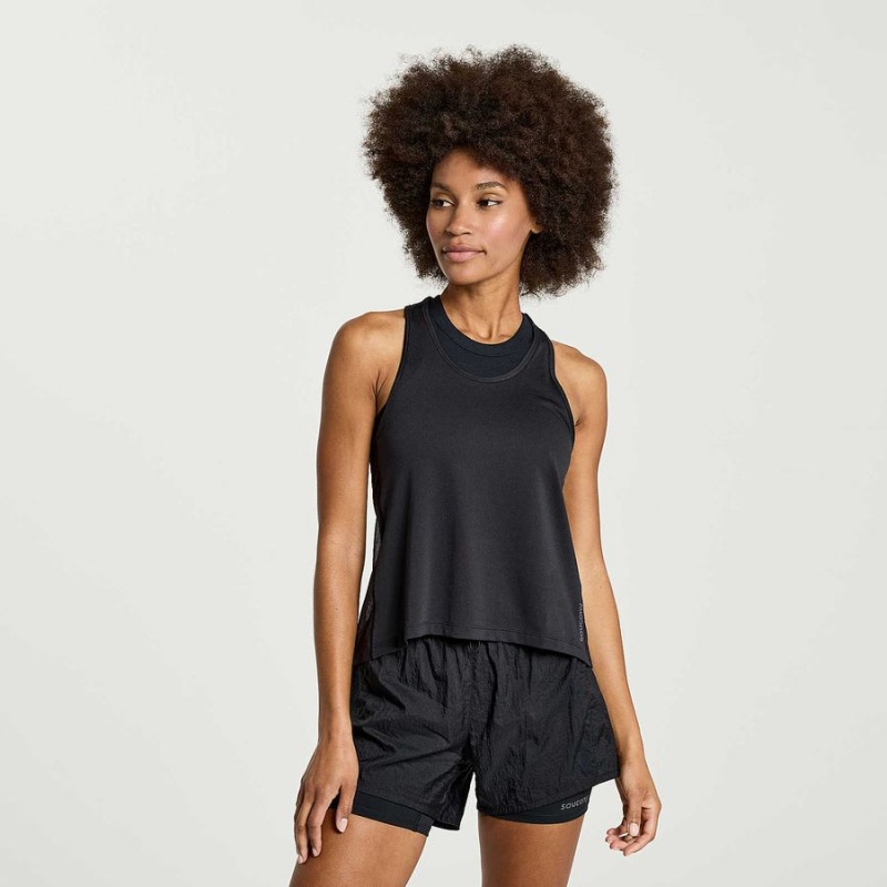 Black Saucony Elevate Women\'s Tank Top | Malaysia S34786-F09