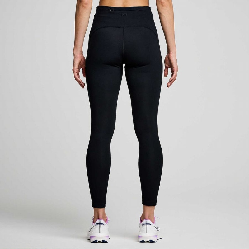 Black Saucony Fortify 7/8 Women's Tight | Malaysia S34627-L32