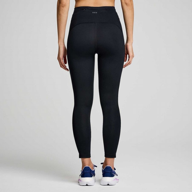 Black Saucony Fortify Crop Women's Tight | Malaysia S82356-P59