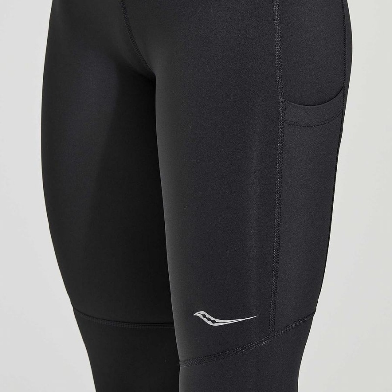 Black Saucony Fortify Crop Women's Tight | Malaysia S30746-N23