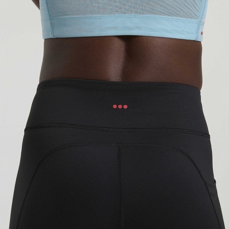 Black Saucony Fortify Crop Women's Tight | Malaysia S30746-N23