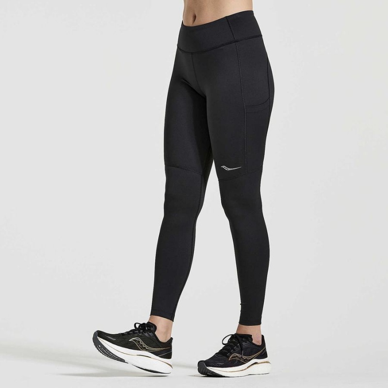 Black Saucony Fortify Women\'s Tight | Malaysia S31079-B86