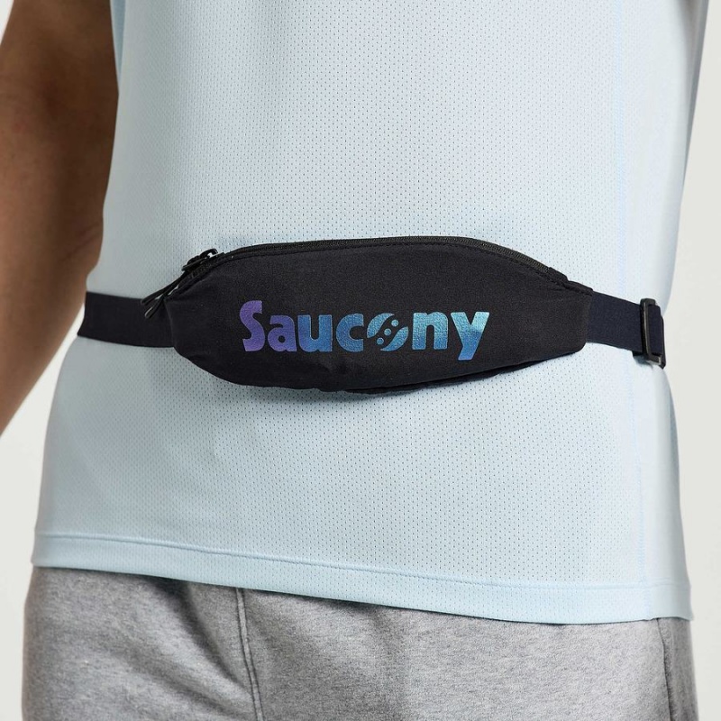 Black Saucony Outpace Run Belt Men's Belt Bags | Malaysia S17294-D65