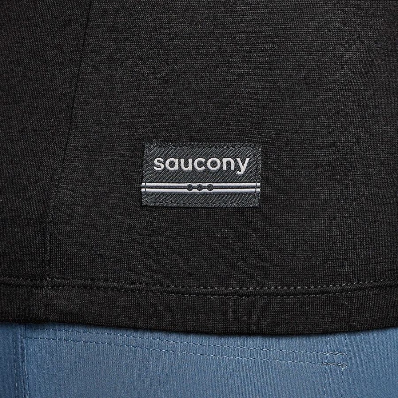 Black Saucony Peregrine Merino Long Sleeve Men's T Shirts | Malaysia S84962-H17