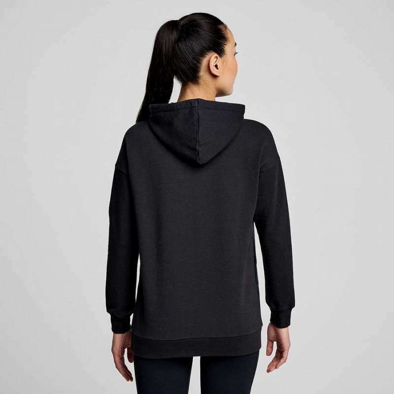 Black Saucony Recovery Zip Tunic Women's Hoodie | Malaysia S36912-B37