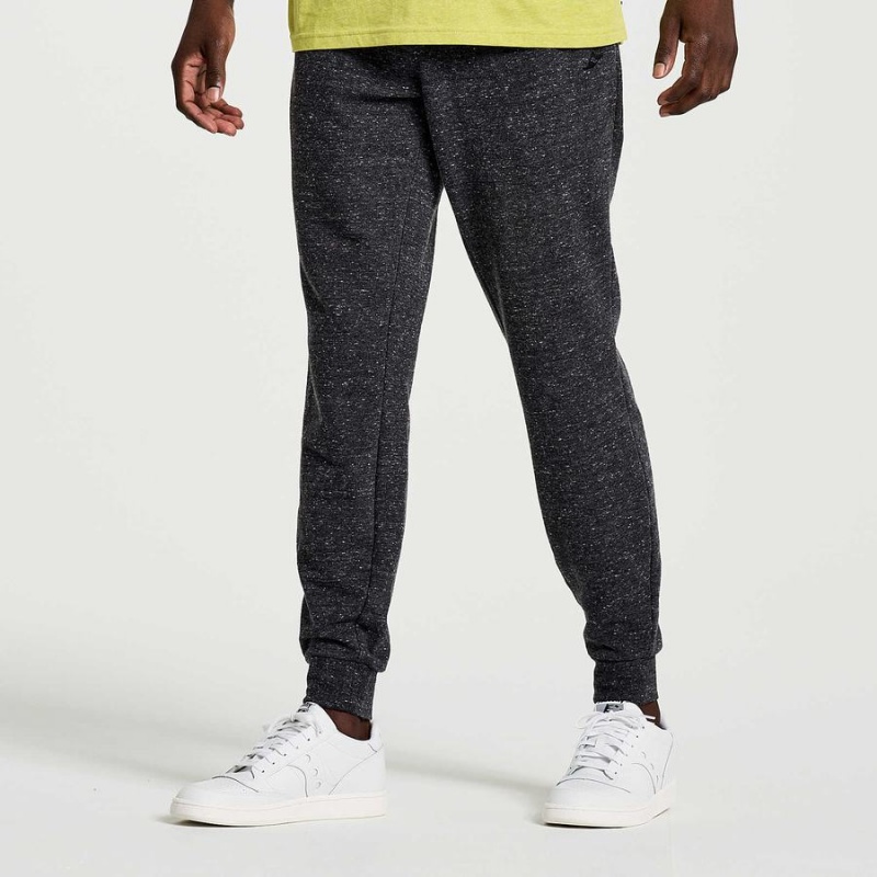 Black Saucony Rested Men's Sweatpants | Malaysia S19726-Z53