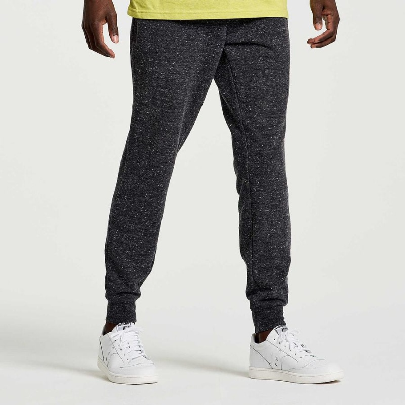 Black Saucony Rested Men's Sweatpants | Malaysia S19726-Z53