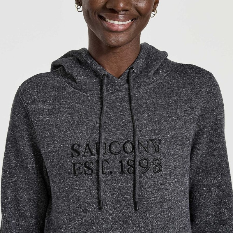 Black Saucony Rested Women's Hoodie | Malaysia S25071-U29