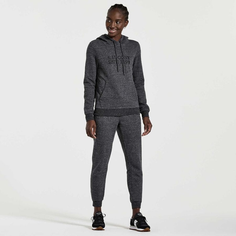 Black Saucony Rested Women's Hoodie | Malaysia S25071-U29