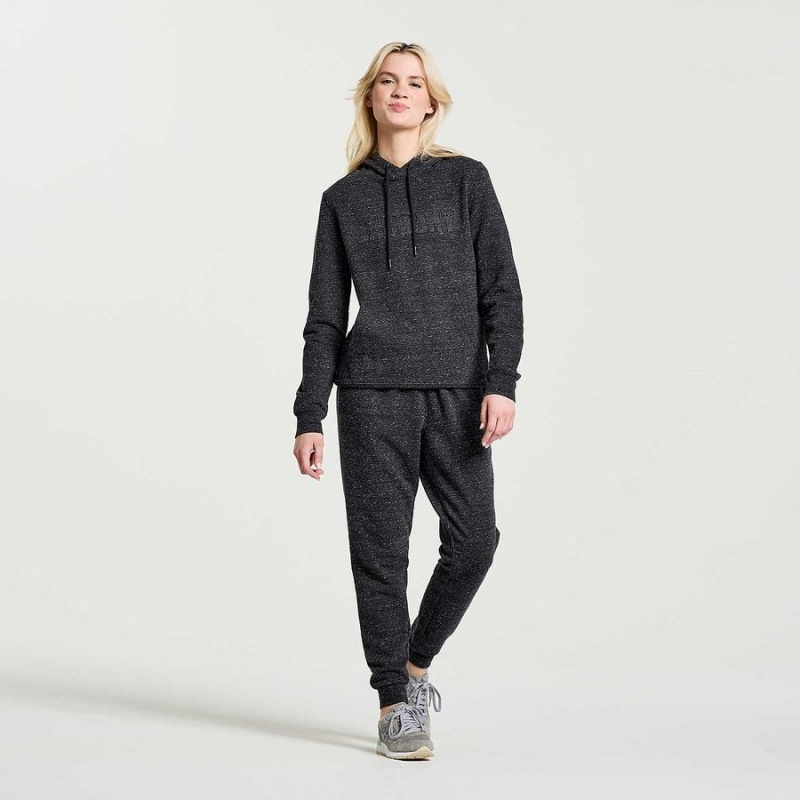 Black Saucony Rested Women's Hoodie | Malaysia S25643-P40