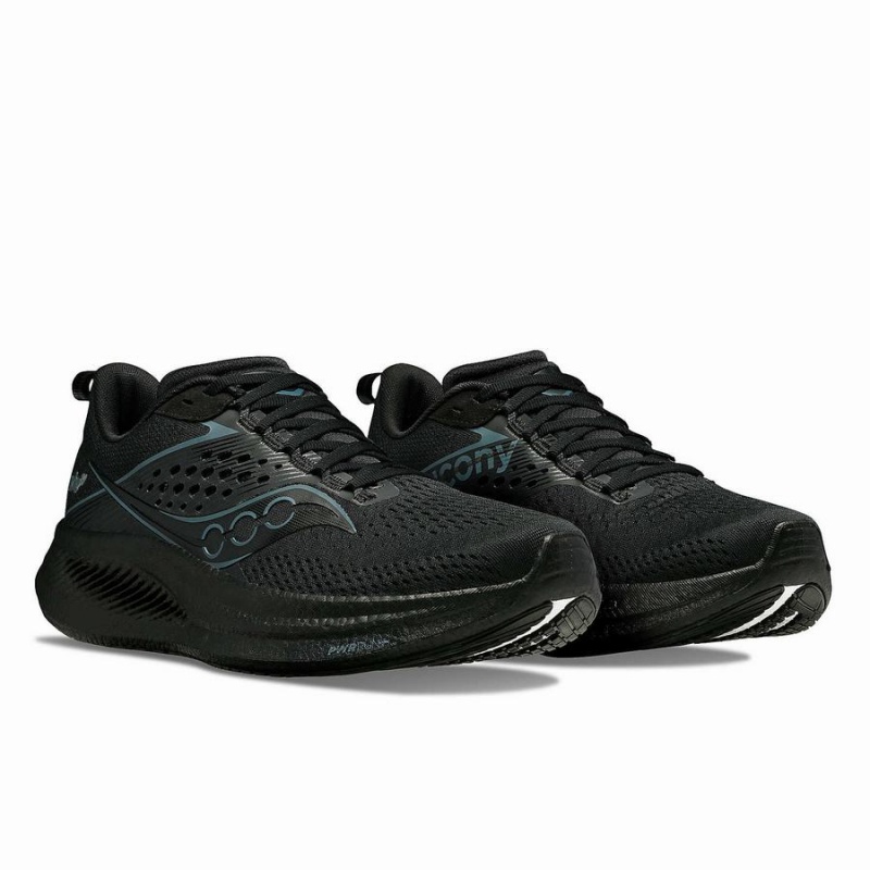 Black Saucony Ride 17 Men's Running Shoes | Malaysia S51472-V01