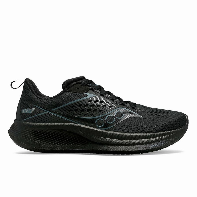 Black Saucony Ride 17 Men\'s Running Shoes | Malaysia S51472-V01