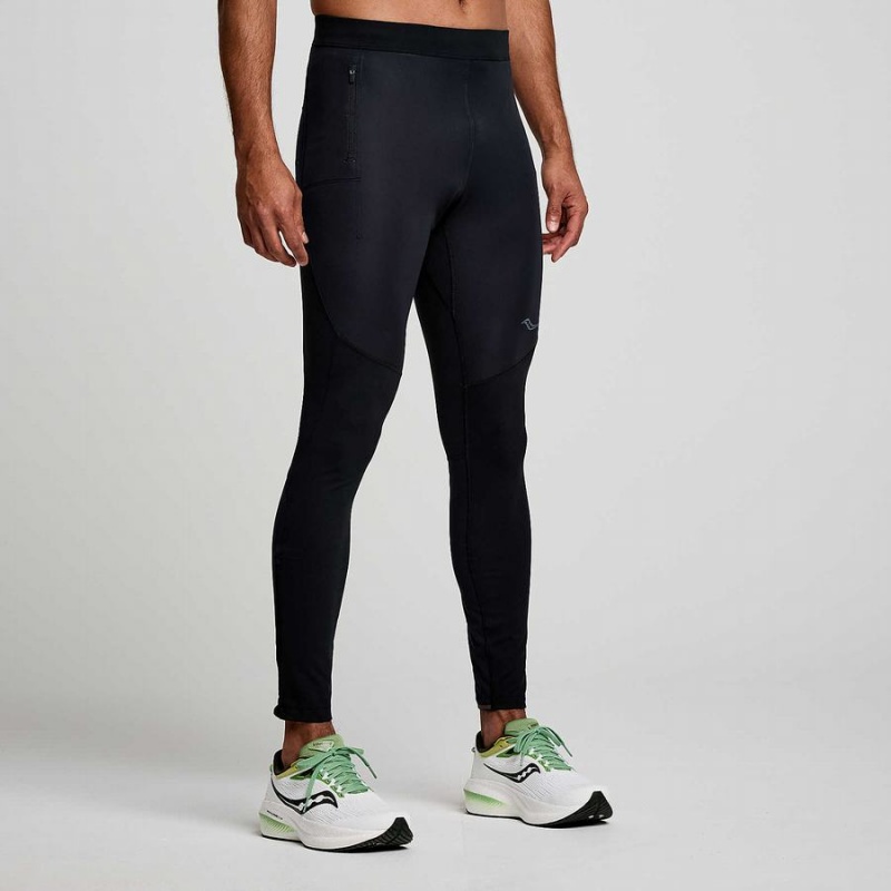 Black Saucony Runshield Men\'s Tight | Malaysia S13654-F91