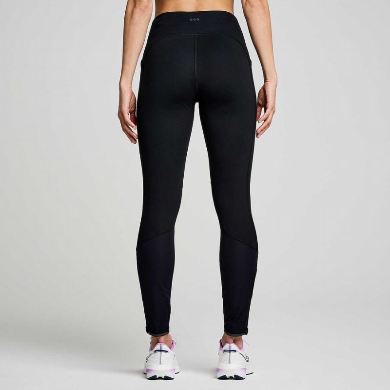 Black Saucony Runshield Women's Tight | Malaysia S08291-D62