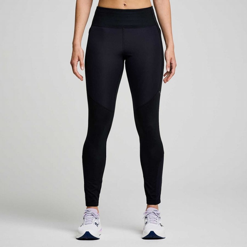 Black Saucony Runshield Women\'s Tight | Malaysia S08291-D62