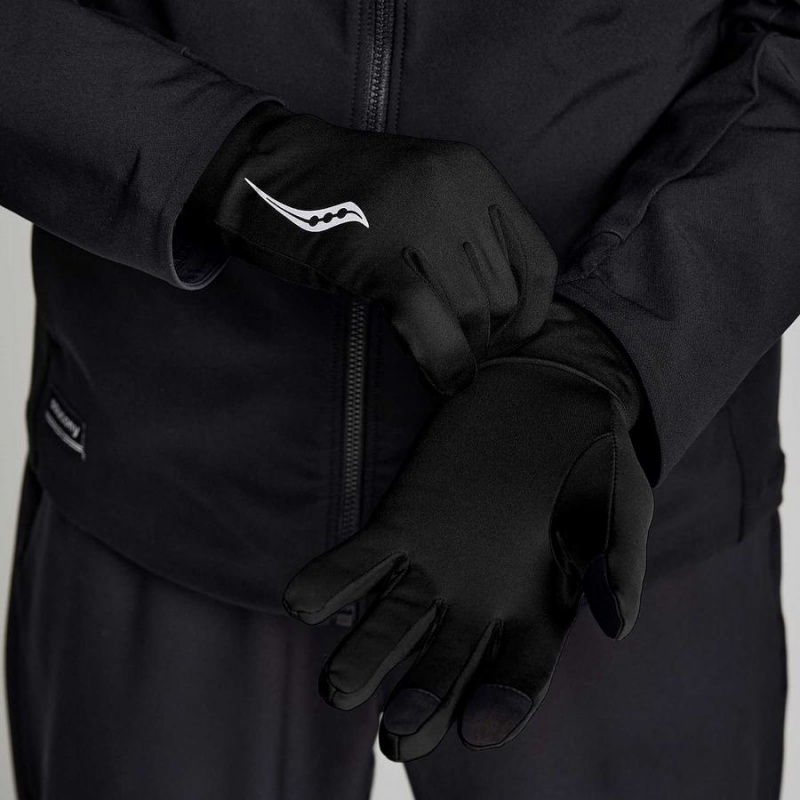 Black Saucony Solstice Men\'s Gloves | Malaysia S24968-W79