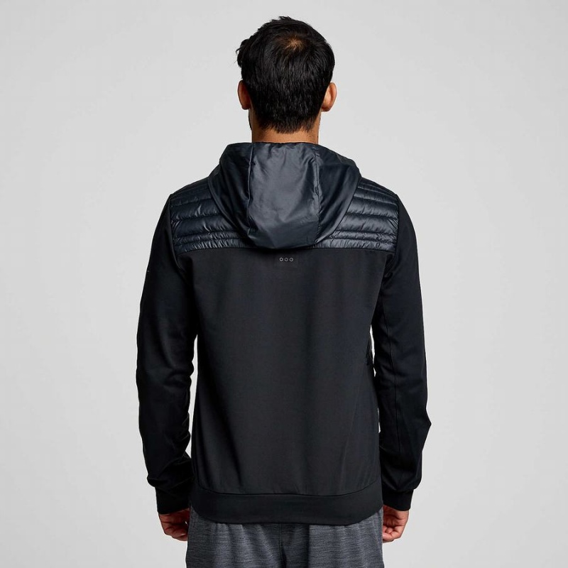 Black Saucony Solstice Oysterpuff Hoody Men's Jackets | Malaysia S28061-S86