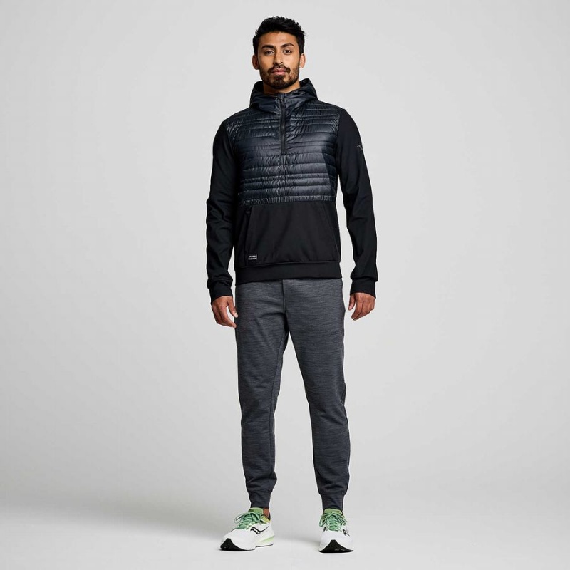 Black Saucony Solstice Oysterpuff Hoody Men's Jackets | Malaysia S28061-S86