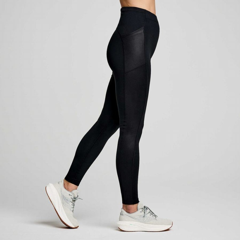 Black Saucony Solstice Women's Tight | Malaysia S49750-W47