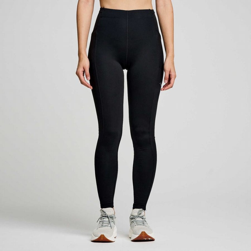 Black Saucony Solstice Women\'s Tight | Malaysia S49750-W47