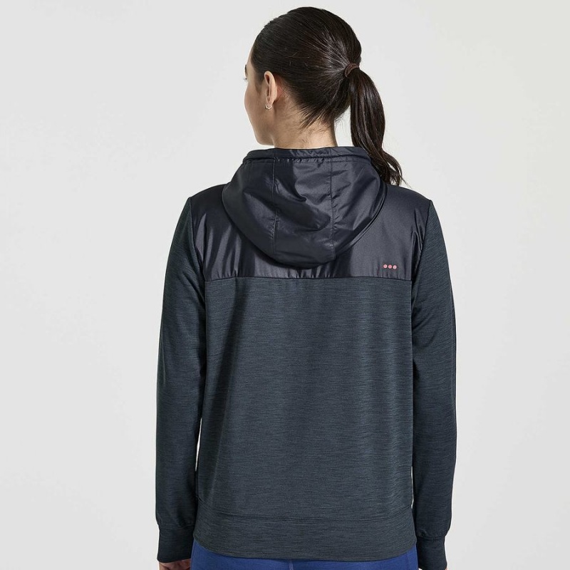 Black Saucony Solstice Zip Hoody Women's Tops | Malaysia S58437-H60